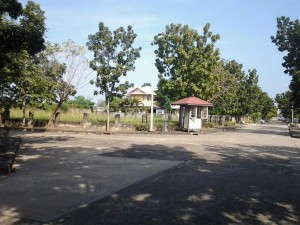 ถมดินติดถนน